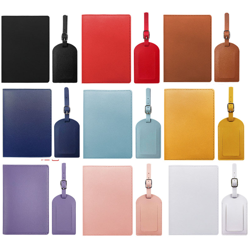 Travel Luggage Set - Podróżna okładka na paszport PU Przywieszki