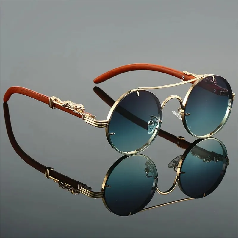 Designer Sunglasses - Okulary przeciwsłoneczne w stylu vintage, okrągłe,