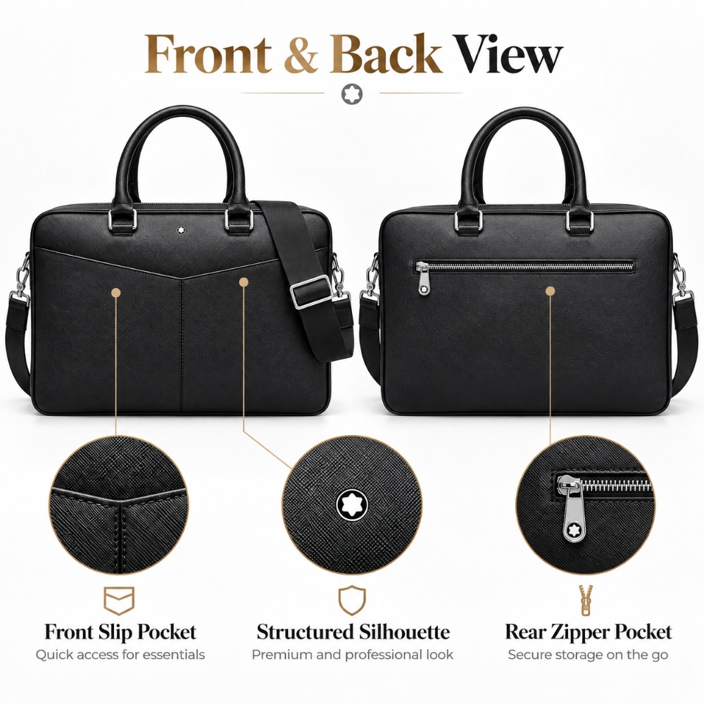 Luksusowa męska aktówka biznes – Leather Briefcase recenzja i cena