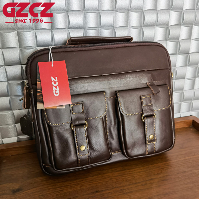 Torba męska GZCZ, torba na lap – Leather Briefcase recenzja i cena