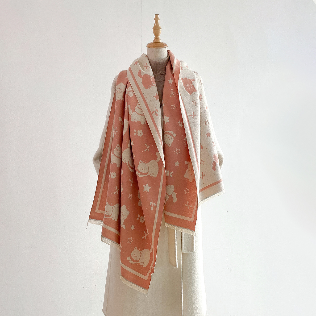 Zimowy, dwustronny szal z imit – Cashmere Scarf recenzja i cena